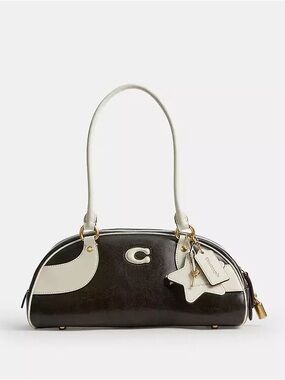 NWT Coachtopia Bowling Shoulder Bag Black White